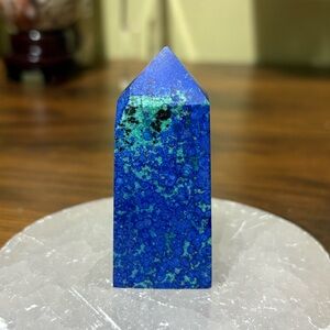 Blue azurite and malachite tower